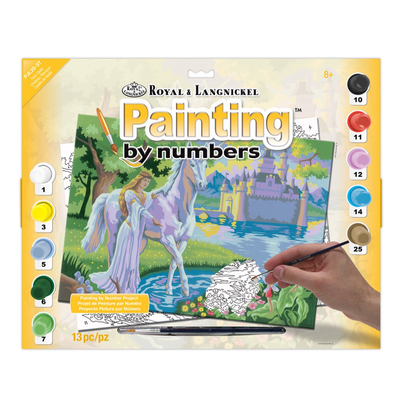 PJL20 | Painting by numbers™ 13pc 11.25" x 15.375" Fairy Castle Painting Project